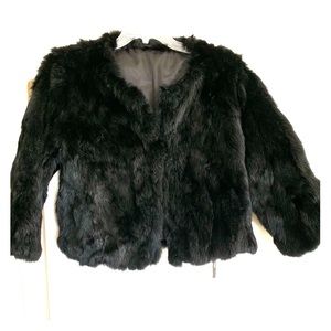 Black Rabbit Bolero Jacket-~Cut Small